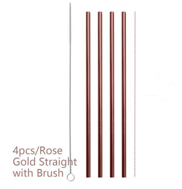 Colourful Reusable Stainless Steel Straws Simplicity Gadgets
