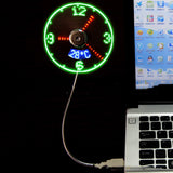 USB Clock Temperature Led Light Fan Mini Fan USB Clock Fan Simplicity Gadgets