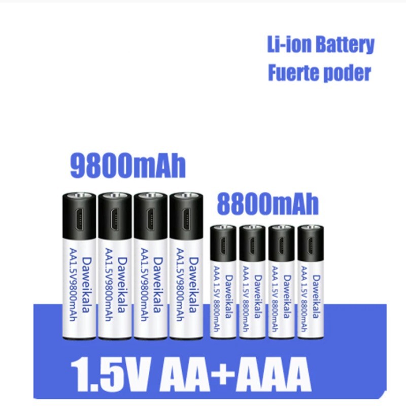 New 15V AA AAA USB Rechargeable Battery Simplicity Gadgets