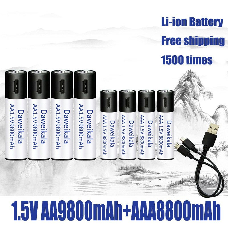 New 15V AA AAA USB Rechargeable Battery Simplicity Gadgets