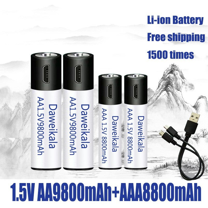 New 15V AA AAA USB Rechargeable Battery Simplicity Gadgets