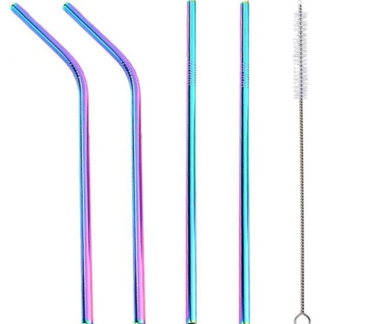 Colourful Reusable Stainless Steel Straws Simplicity Gadgets