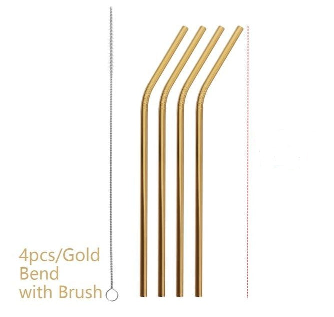 Colourful Reusable Stainless Steel Straws Simplicity Gadgets