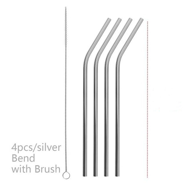 Colourful Reusable Stainless Steel Straws Simplicity Gadgets