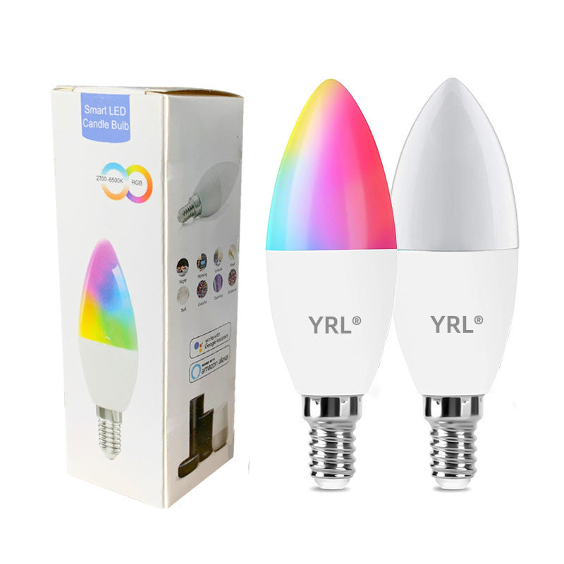Smart WifI Led Lamp E14 RGB CW WW Voice Control Light Bulbs Alexa