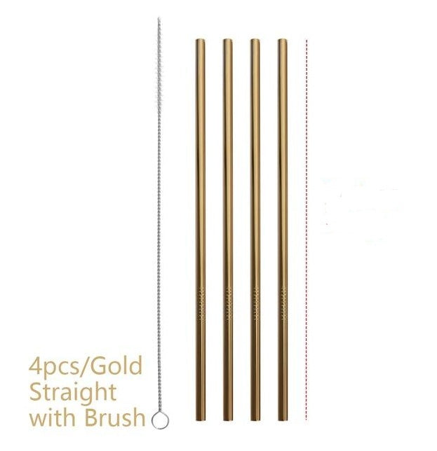 Colourful Reusable Stainless Steel Straws Simplicity Gadgets