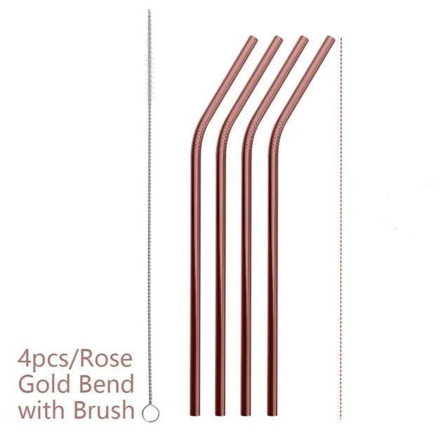Colourful Reusable Stainless Steel Straws Simplicity Gadgets