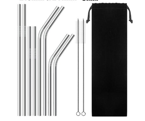 Colourful Reusable Stainless Steel Straws Simplicity Gadgets